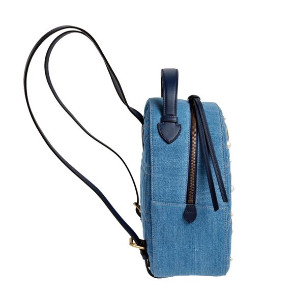 Gucci Gg Marmont Matelassé Denim Pearl Backpack main image 7
